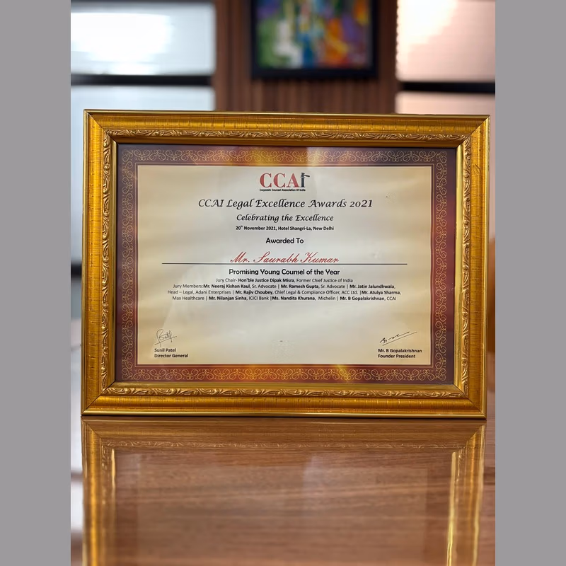 CCAI Legal Excellence Award 2021